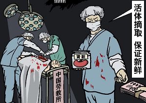 中国各地的劳教所活体摘取法轮功学员器官后，卖给医疗单位牟取暴利，然后将被害人送进“焚尸炉”毁尸灭迹。（大<span