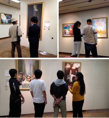 图:日本民众观看美展