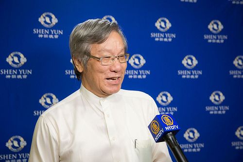 '图9:风华音乐工作室指挥洪良一赞神韵的优质音乐,传达出来的声音就像父母唤儿声,是最好的声音。'