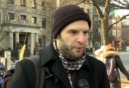 图7:在多伦多大学留学的来自乌克兰的Stamistan Gulegsky表示,江是不可以逃脱法律制裁的。