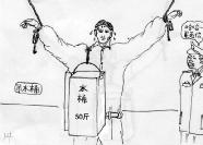 '中共酷刑示意图:吊水桶'