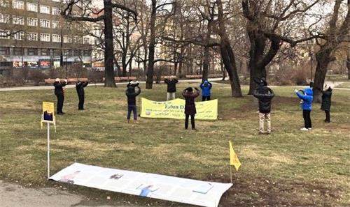 '图3:二零一九年二月二十四日,布拉格周日炼功点。'