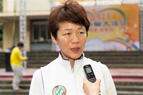 图7:黄秋媖议员表示,“法轮功是优质的团体,盼更多人学炼。”