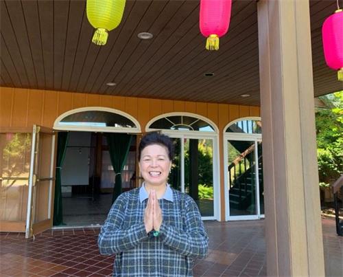 '图6:来自台湾台北的法轮功学员刘美华:“恭祝师尊中秋佳节快乐!”'