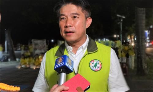'图11:屏东县议员李世斌声援法轮功反迫害。'