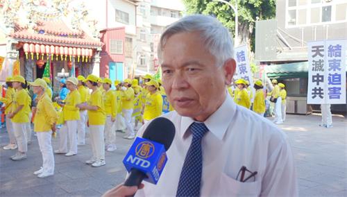 '图8:张清溪教授谴责中共对法轮功的迫害。'