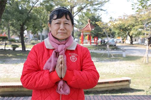 '图6:蔡宝宫表示,修炼法轮功就如同是入宝山。'