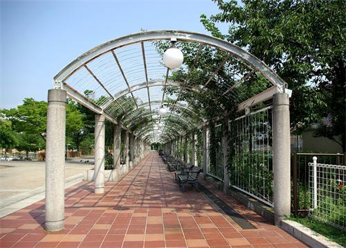 图例:日本大阪市天王寺公园内一景。