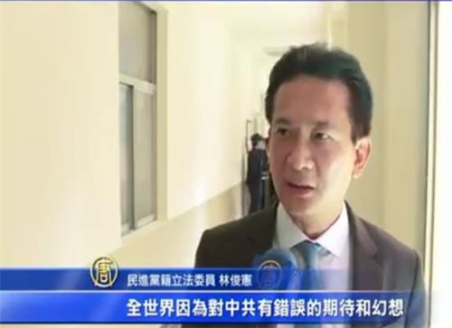 '图7:立法委员林俊宪观察,越来越多国家觉醒、认清中共,并祭出实际制裁。'