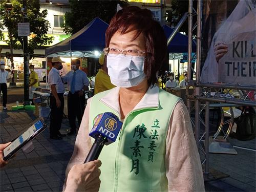 图10:陈素月立委呼吁国人,不要到中国大陆做来路不明的器官移植手术,这样才能避免助纣为虐的行为。
