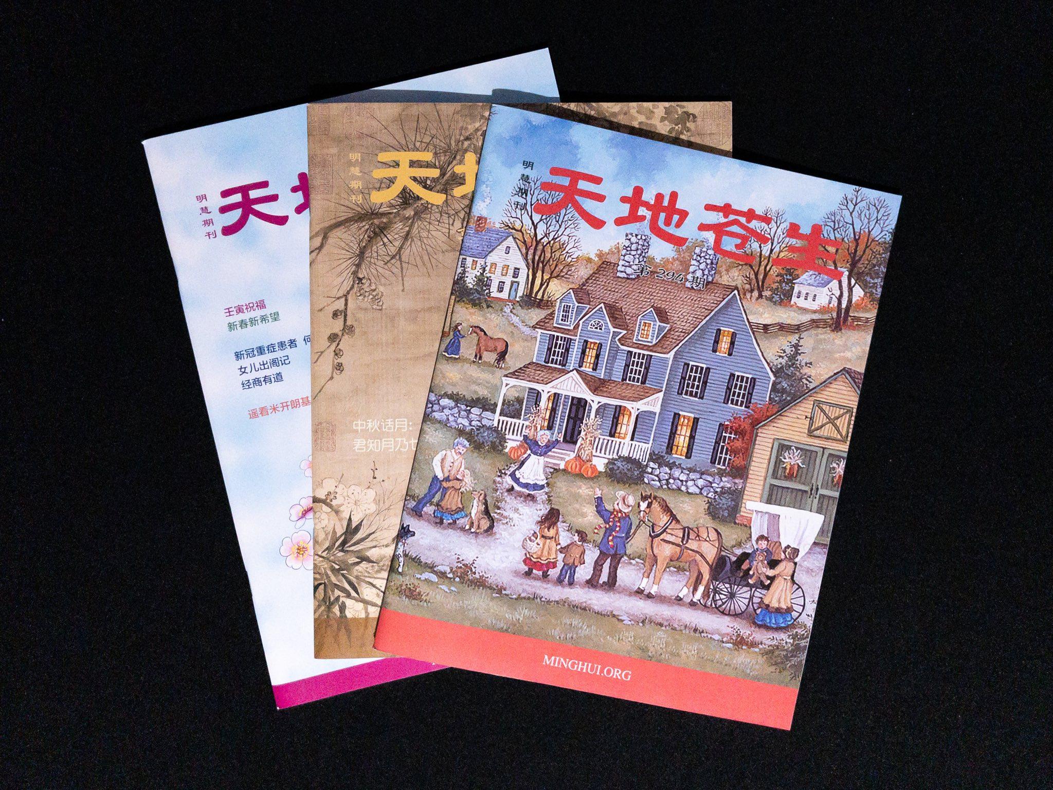 图3:现场展售的明慧杂志