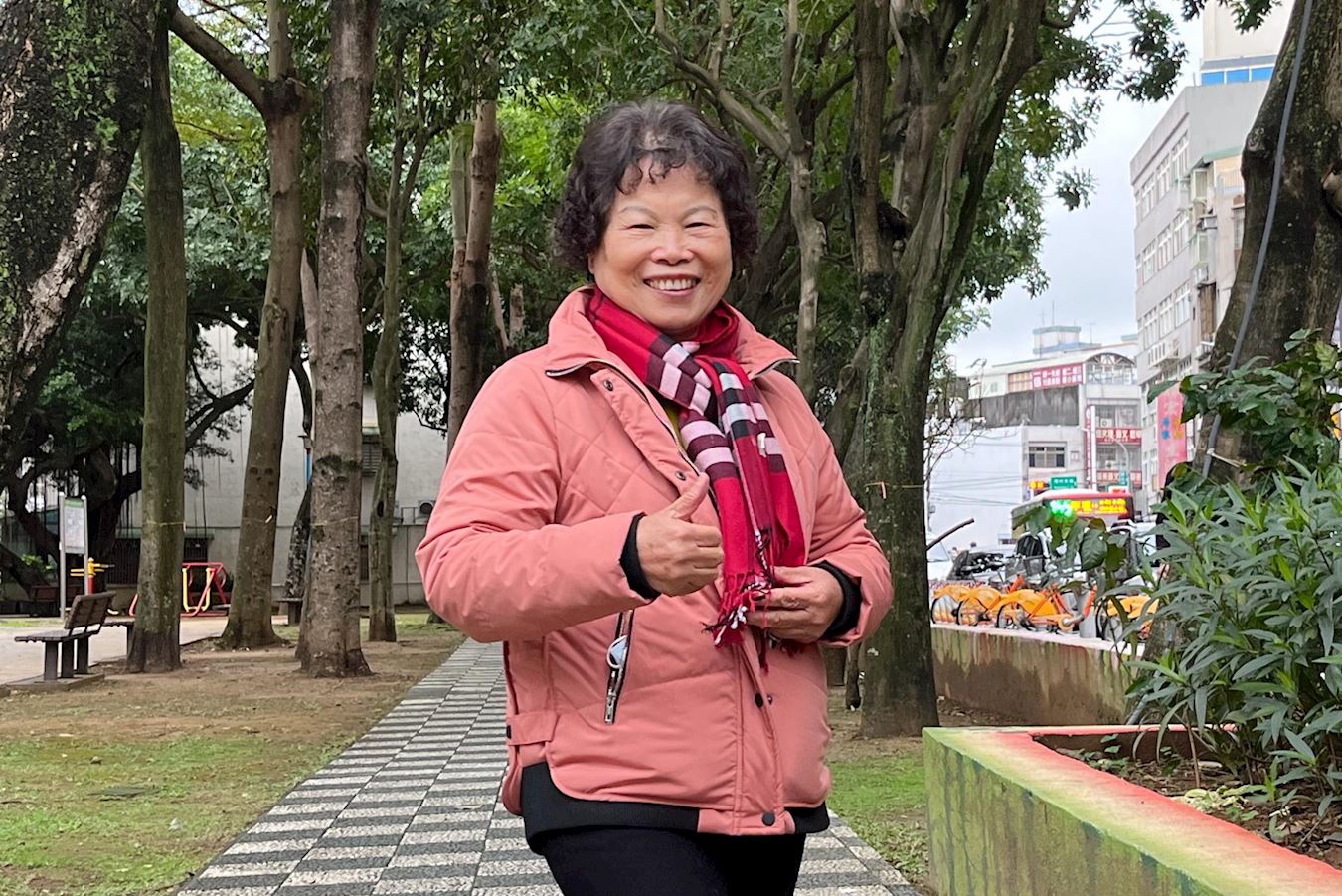 '图4:美婷说:“学法轮功真好,因为我的身心灵都改变了。”'
