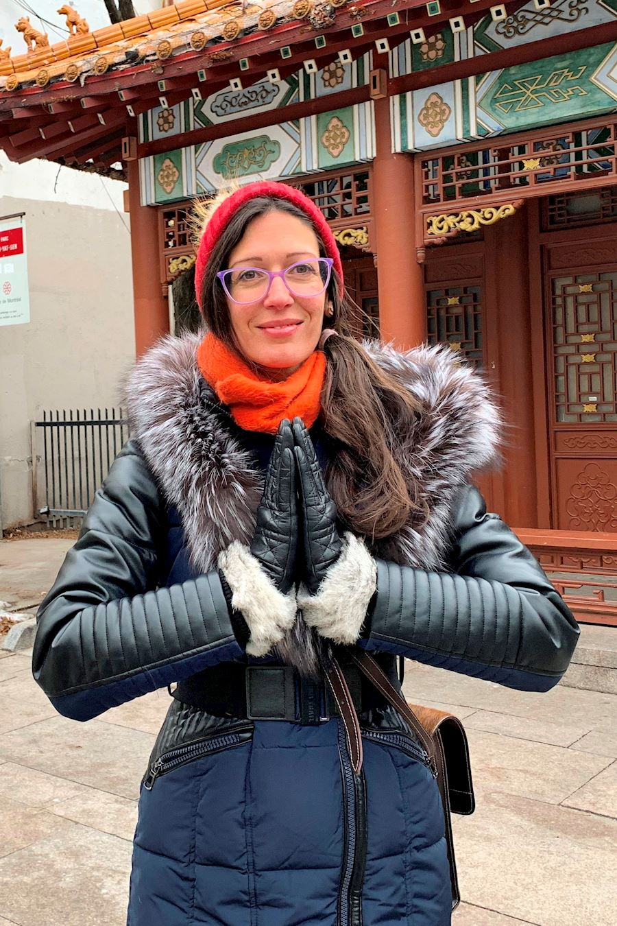 '图6:蒙特利尔法轮功学员贝托莱(Maud Bertholet)从二零零八年开始修炼,体会到法轮大法的真、善、忍原则,是让生命朝着善良无私的方向提升。'