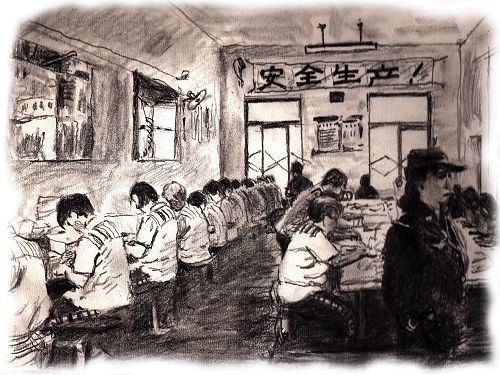 '示意图:中共监狱中的奴工迫害'