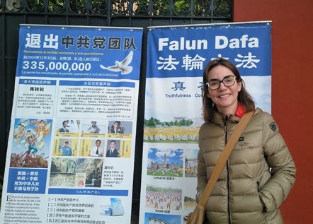 '图10:克里斯提娜女士:应该在全世界所有国家都举行这种活动,让每个人都知道中共的暴行'