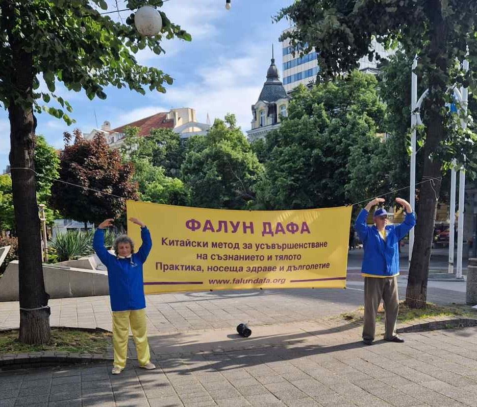 '图7:活动现场的功法展示。左一为凯拉奇卡·帕拉斯科娃(Kerachka Paraskova)'