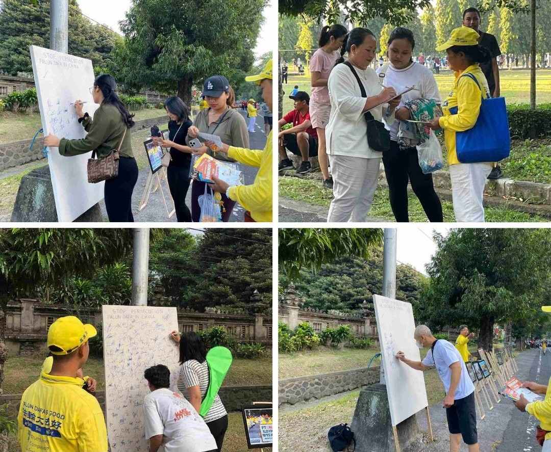 图15:许多市民在请愿书上签名,呼吁制止持续二十五年的迫害。