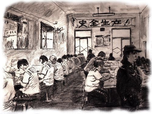 '示意图:中共监狱中的奴工迫害'