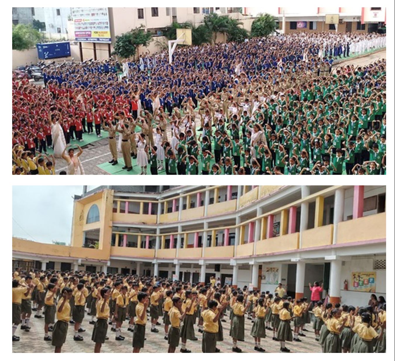 '图3:印度法轮功学员在学校举办教功班,受到广大师生的欢迎。'
