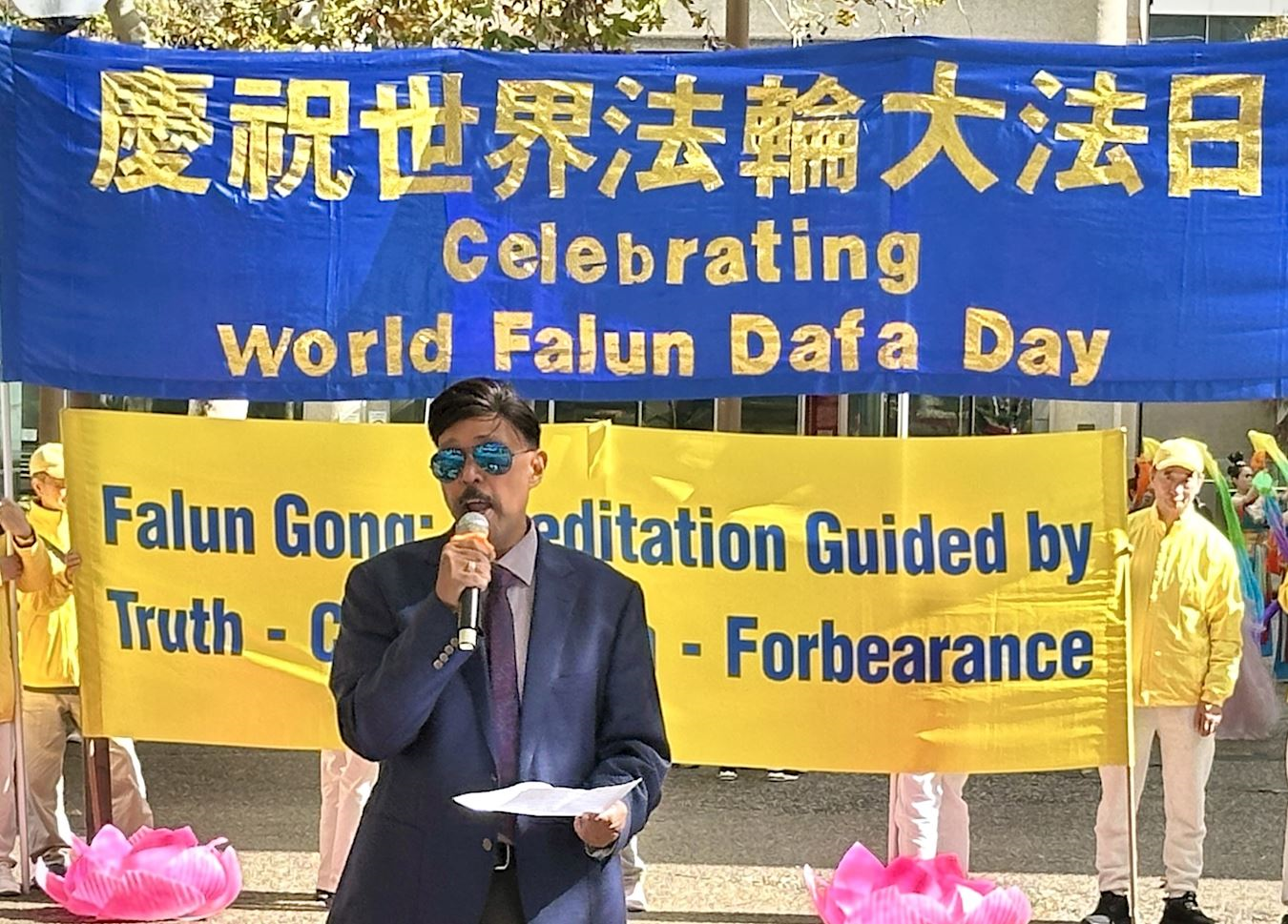 '图6:联邦大选候选人加内什·洛克在发言'
