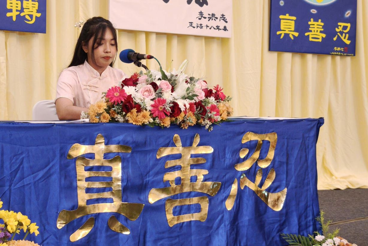 '图2~6:法轮功学员在法会中分享修炼感悟。'