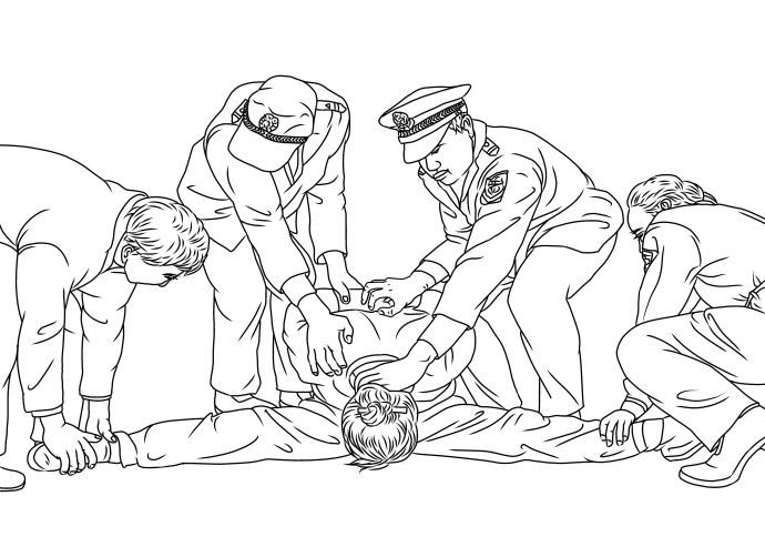 '中共酷刑示意图:劈腿'